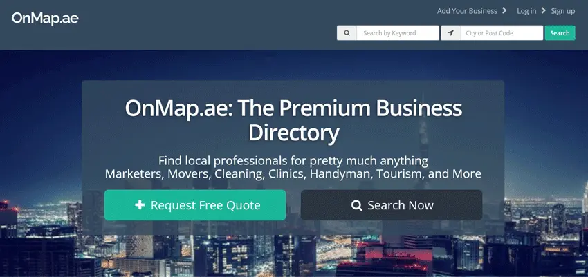 On Map Free Business Listing Site Uae