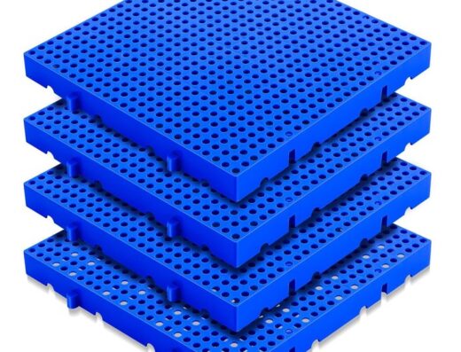 4 pcs plastic pallets waterproof lightweight storage grid pad breathable floo (1)